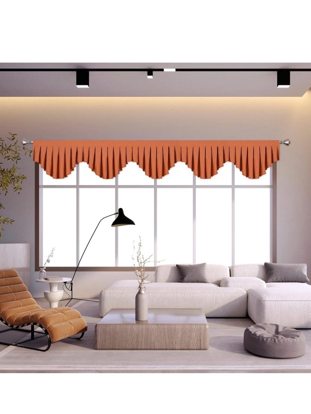 OYRING energy efficient rod pocket curtain valance blackout valences for windows